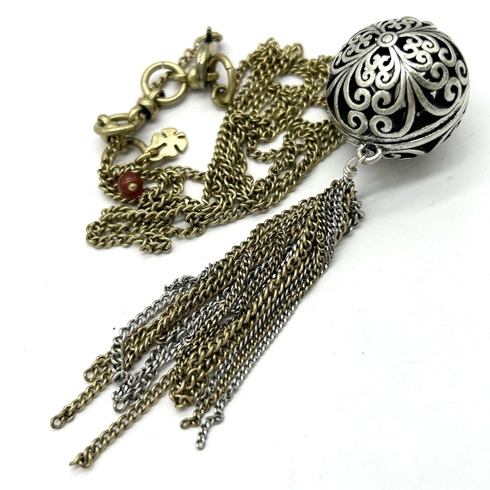 Lucky Brand Filigree Tassel Pendant Necklace